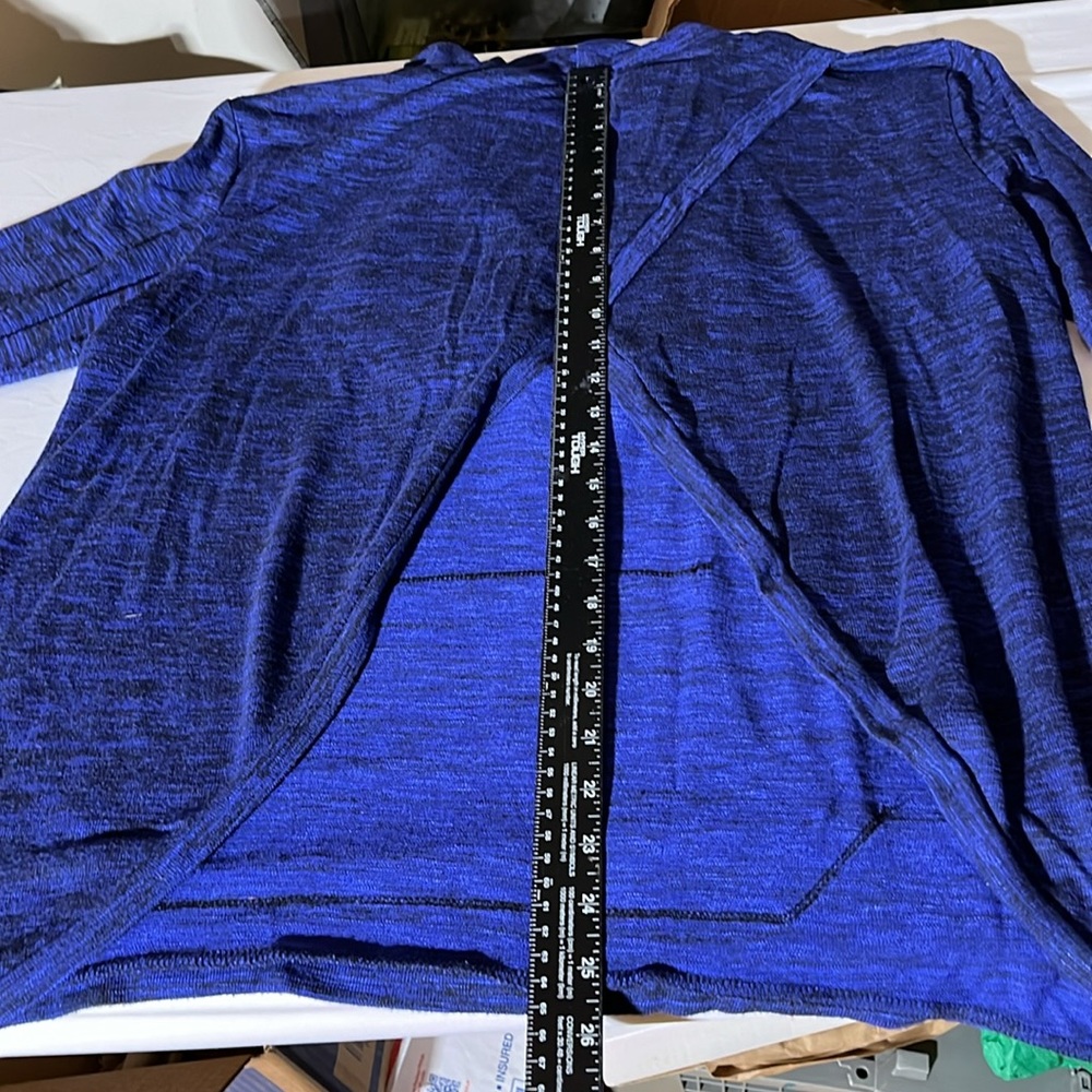 Mossimo Supply Co. size XL violet & black hooded sweater with wrap open back - Picture 16 of 16